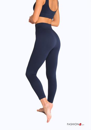  nahtloser Gerippte Leggings  Preußischblau
