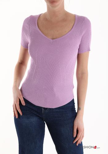  T-shirt with v-neck