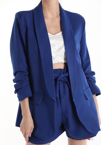  Blazer with lining Persian blue