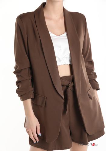  Blazer with lining Brown