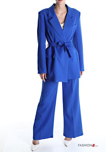  Suit with lining with pockets with belt with buttons