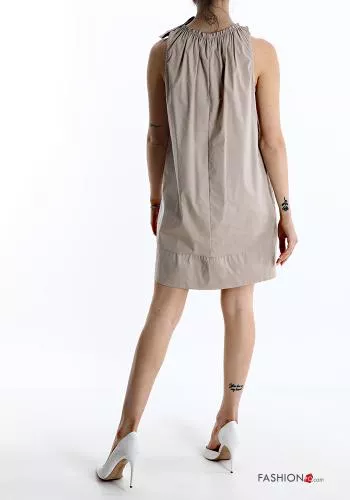  Cotton Sleeveless Dress with bow