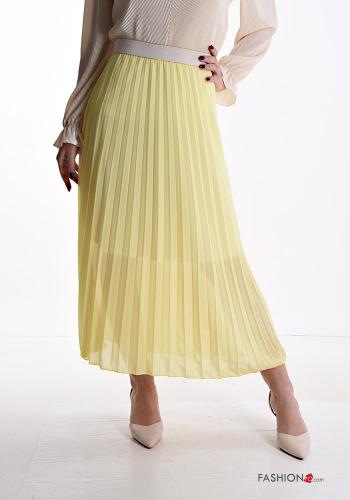  pleated Longuette lurex Skirt with elastic