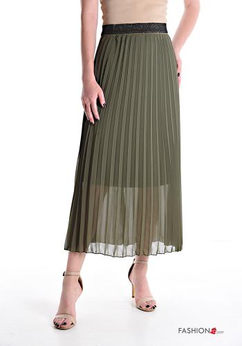  Falda De lurex  Verde militar