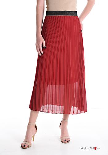 Falda De lurex  Carmín