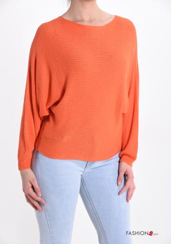  Casual Sweater  Orange