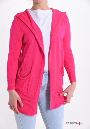  Chaqueta de punto con bolsillos con capucha 
