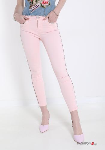  Jeans en Coton avec poches avec clous 