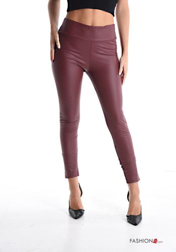  Kunstleder Leggings  Bordeaux
