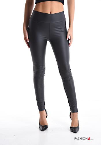  Kunstleder Leggings  Schwarz