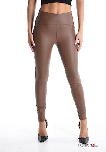  faux leather Leggings  Brown