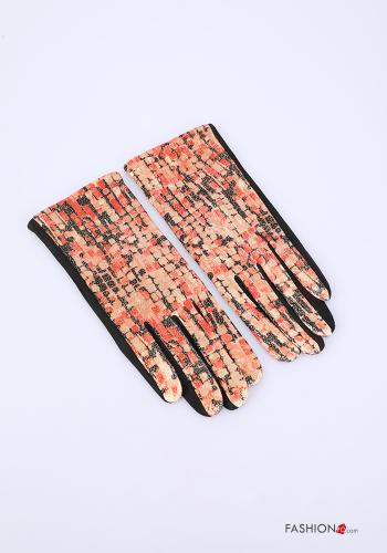 Conjunto de 12 pares Guantes Estampado impreso Varios colores