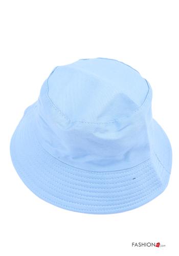  Cappello in Cotone Fantasia colorata  Azzurro fiordaliso