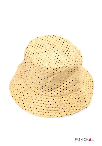  chapéu em Algodão Padrão bolas  Amarelo