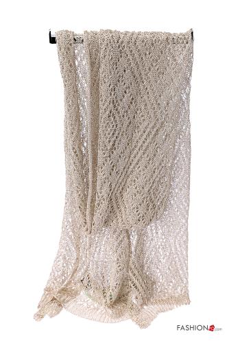  Besticktes Muster Lurex Schal aus Baumwolle 