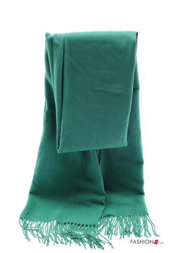  Scarf with fringes Dark spring green