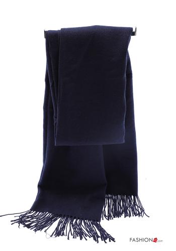  Scarf with fringes Midnight blue