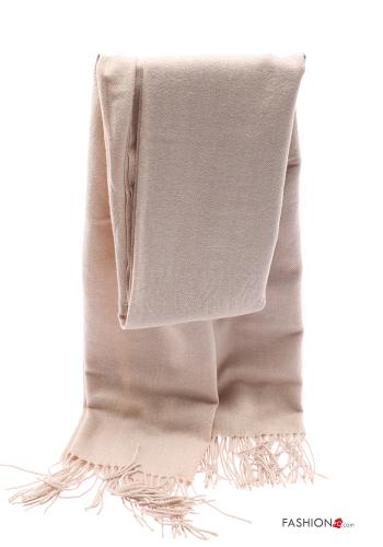  Scarf with fringes Beige