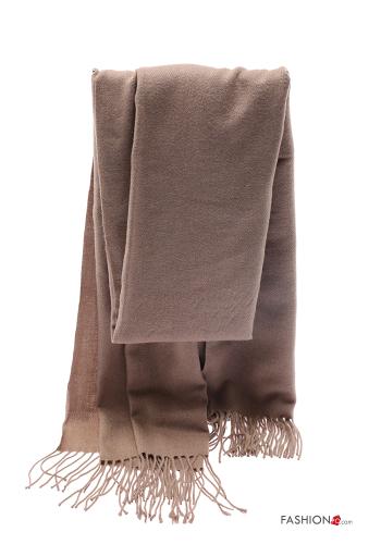  Scarf with fringes Mud Brown