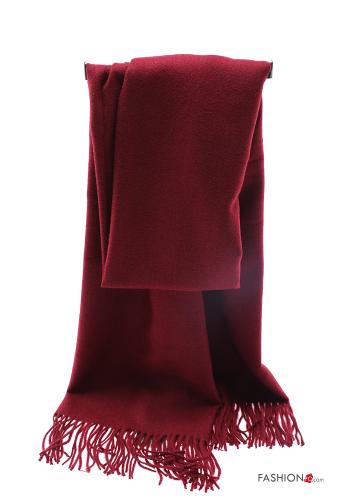  Scarf with fringes Bordeaux