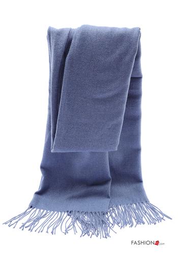  Scarf with fringes Blue