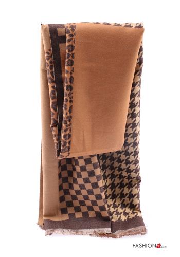  Sciarpa Fantasia quadrettata vichy  Marrone