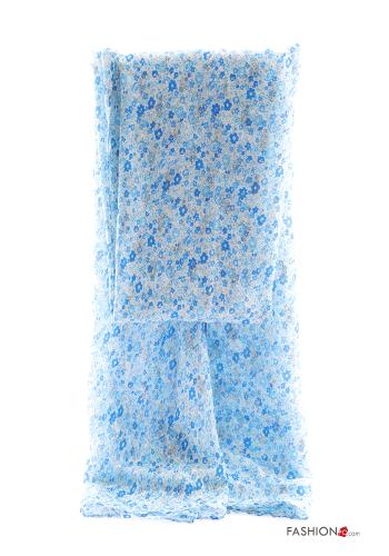  Blumenmuster Schal  Blau