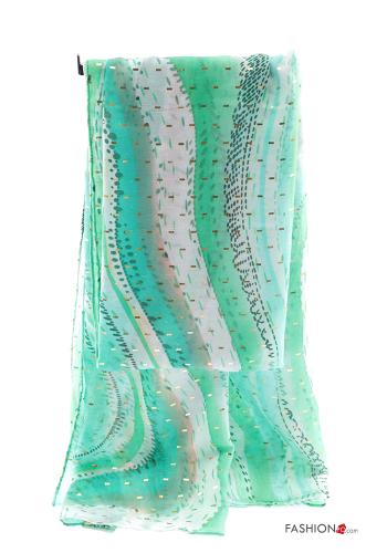  Patterned Scarf  Green