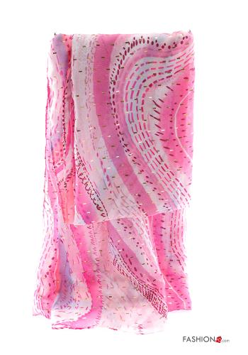  Patterned Scarf  Fucsia