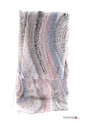  Patterned Scarf  Black
