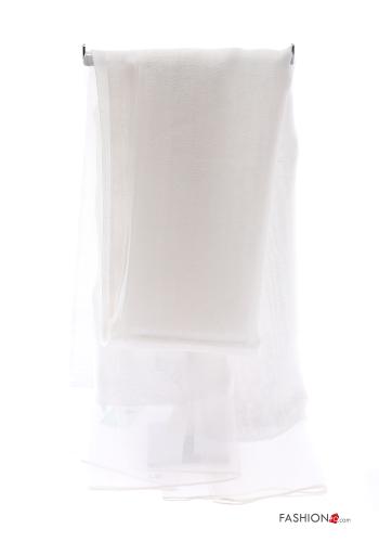  Sciarpa in Seta  Bianco
