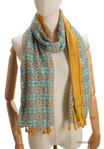  Patterned Scarf with fringe