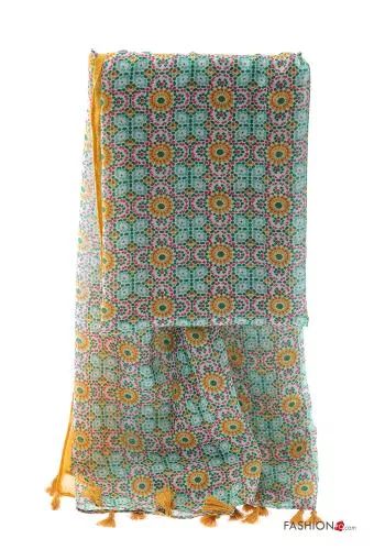  Patterned Scarf with fringe