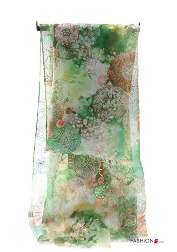  Floral Scarf  Green