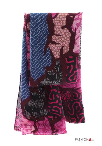  Patterned Scarf  Fucsia