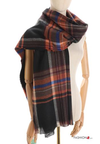  Écharpe Padrão Tartan com franja 