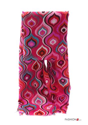  Geometric pattern Scarf  Fucsia