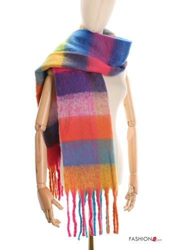  Striped Scarf with fringe