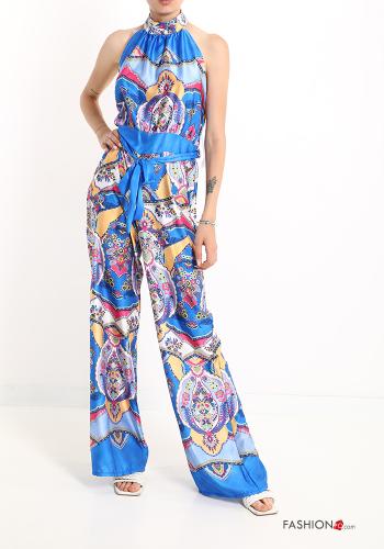  Patterned Jumpsuit with bow