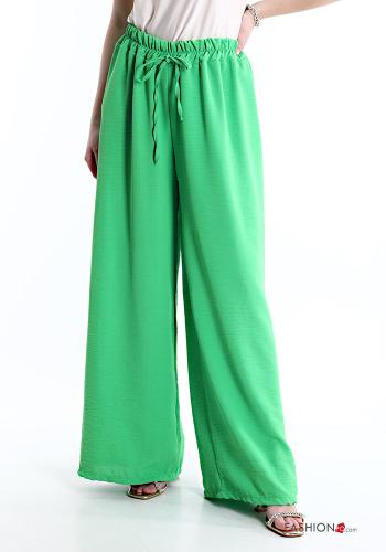  Trousers with bow Green