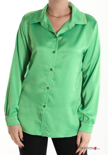  satin Shirt  Green