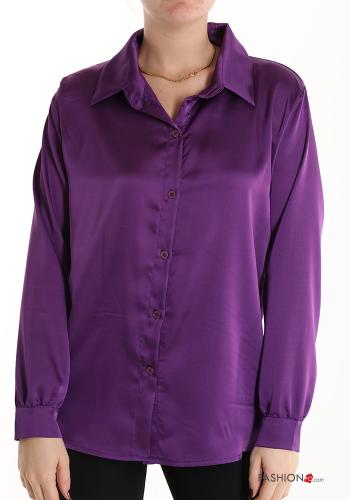  satin Shirt  Purple