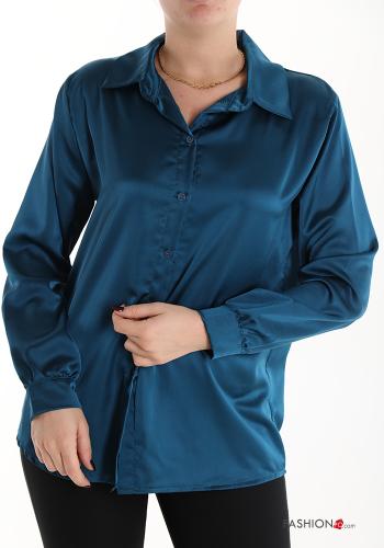  Satin Hemd  Cobalt blue (Kobalt blau)