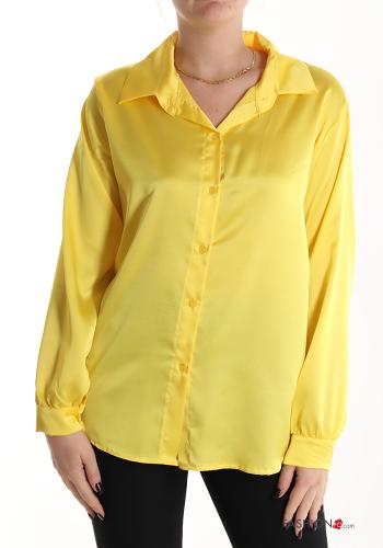  satin Shirt  Yellow