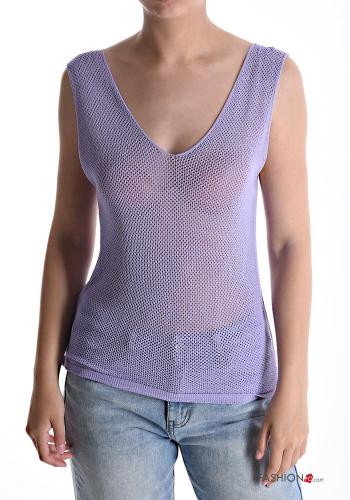  Tank-Top with v-neck Lilac