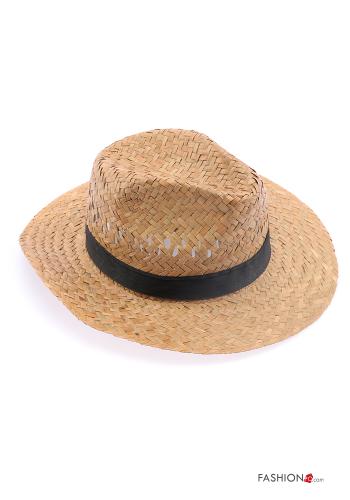  Hat with ribbon Light brown