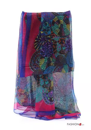  Patterned Silk Scarf 