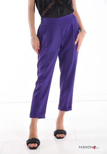  Trousers with pockets Purple
