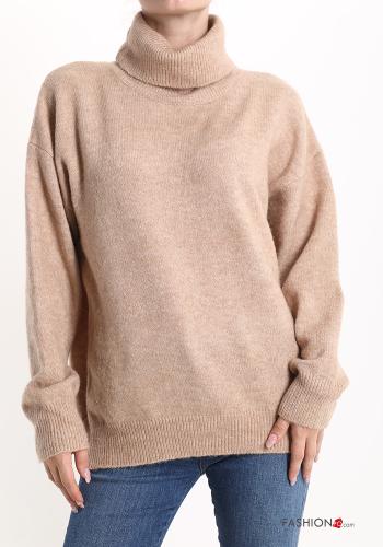  Wool Mix Sweater Rollneck Camel