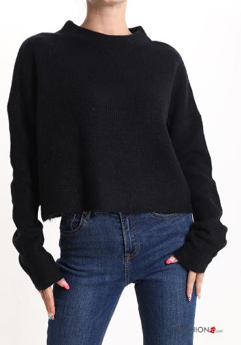 Wool Mix Sweater  Black